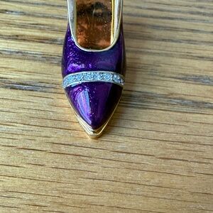 New in Rucinni Box Purple Shoe Trinket Box